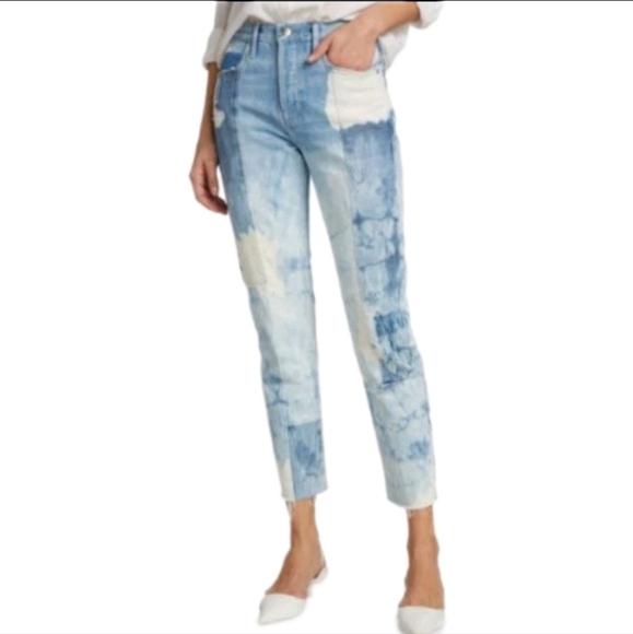 Frame Denim Denim - FRAME Le Original Bleached High Waist Straight Leg Jeans In Fresco Size 28